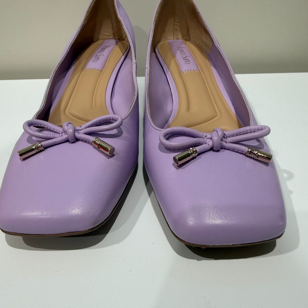 Franco Sarto Lavender Flats with Bow Detail